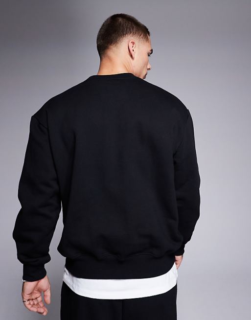 Black Elegance: The Ultimate 400 GSM Oversized Sweatshirt by Evo Vogue