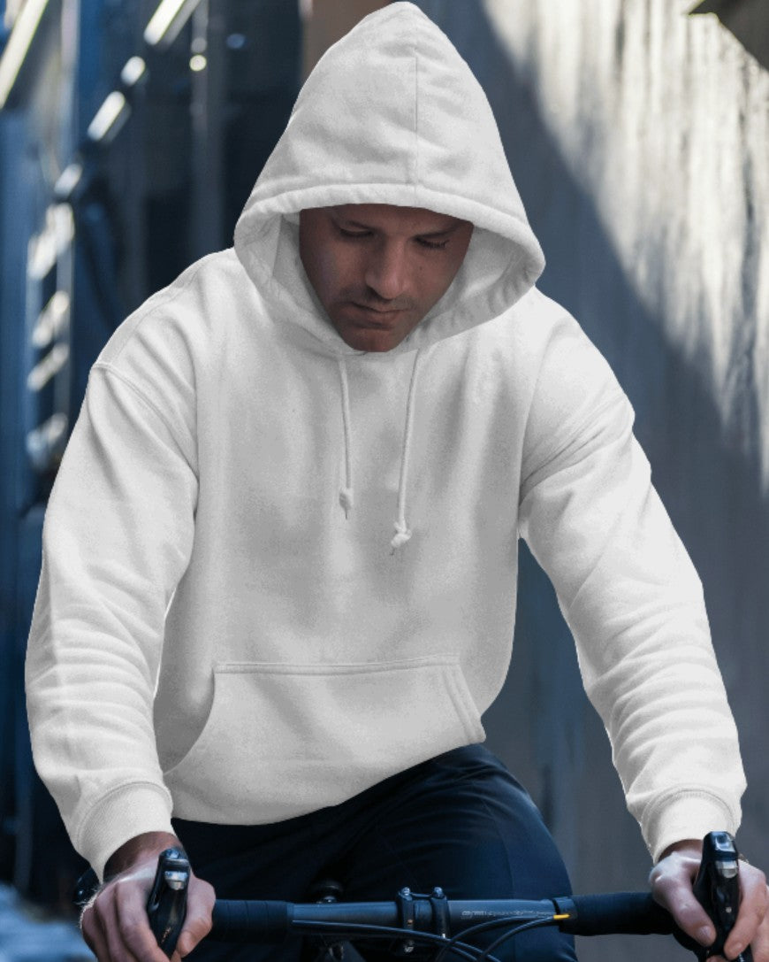 Classic Plain White Hoodie – Elegance in Simplicity