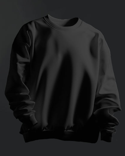 Black Elegance: The Ultimate 400 GSM Oversized Sweatshirt by Evo Vogue