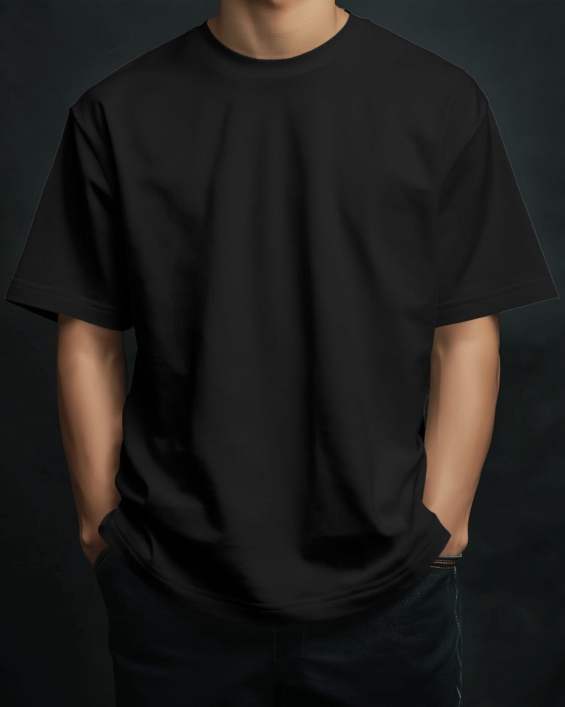 Classic Black Oversized T-Shirt by Evo Vogue